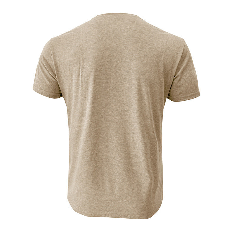 Men's Short-sleeved T-shirt Henley Shirt Top