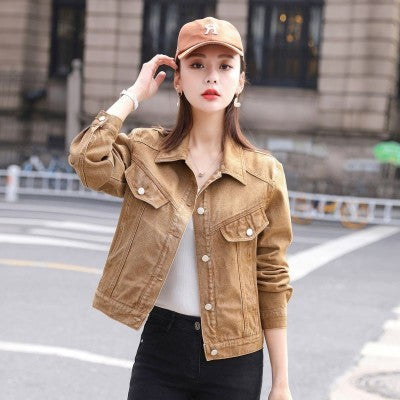 Hong Kong Style Denim Khaki Overalls