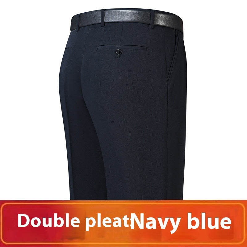 Men's Middle-aged And Elderly Suit Pants Plus-sized Plus Size High Waist