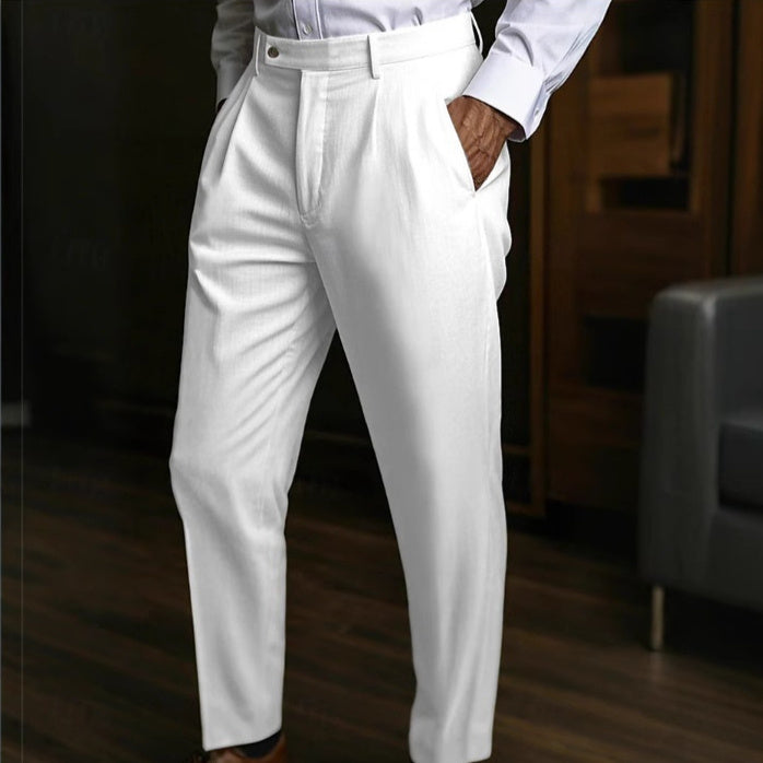 Men's Linen Pocket Flat Comfortable Breathable Trousers