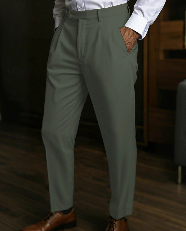 Men's Linen Pocket Flat Comfortable Breathable Trousers