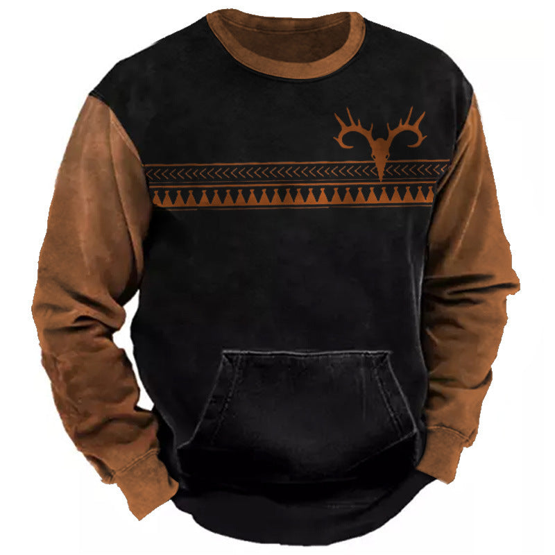 Men's Street Sports Fashion Round Neck Sweater