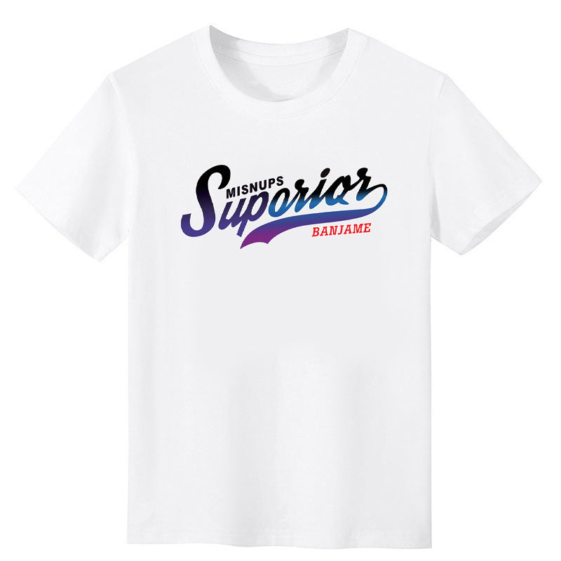 Men's Short-sleeved T-shirt Summer Ice Silk Casual Print Top