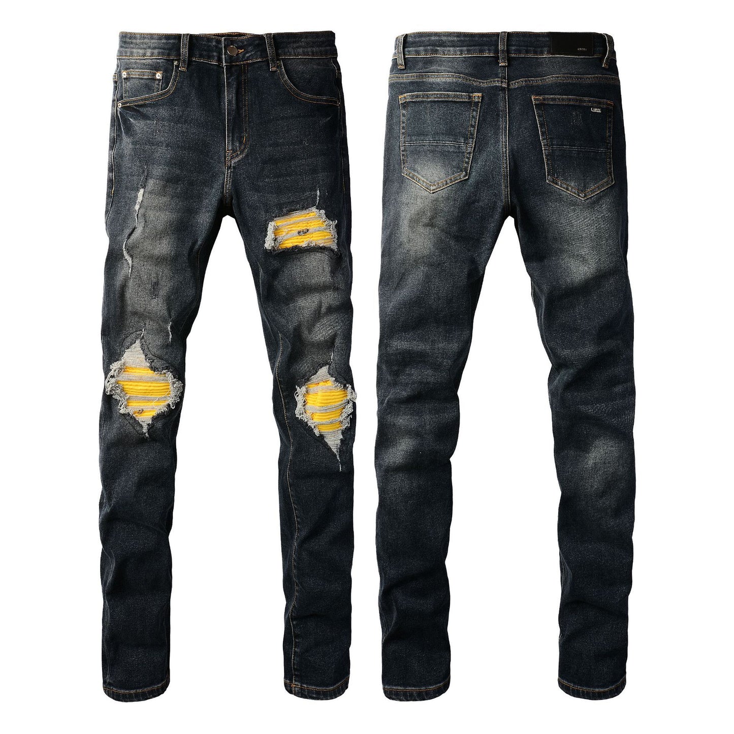 European And American Fashion Street Fashion Close-fitting And Slim-fitting Skinny Jeans