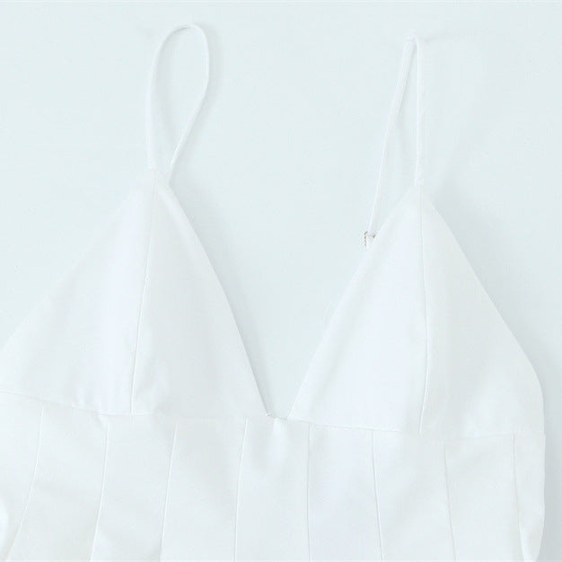 European And American Style Fashion Wide Pleated Poplin Short Dress