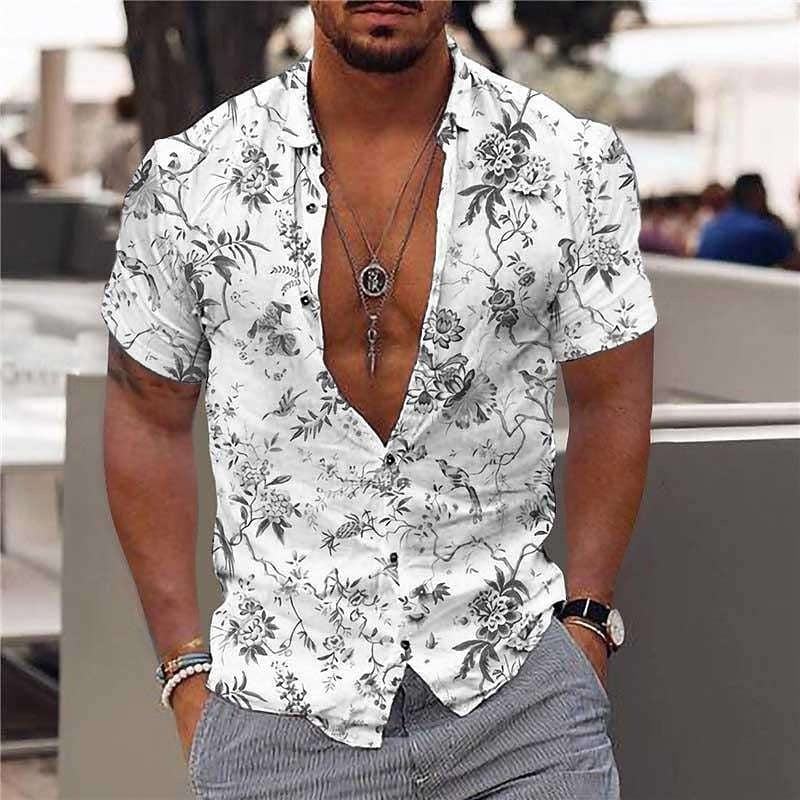 Hawaii Short Sleeve Men's Lapel Shirt