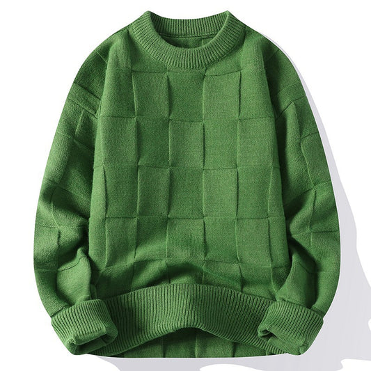 Stylish And Minimalist Design Mens Long Sleeve Crew Neck Top