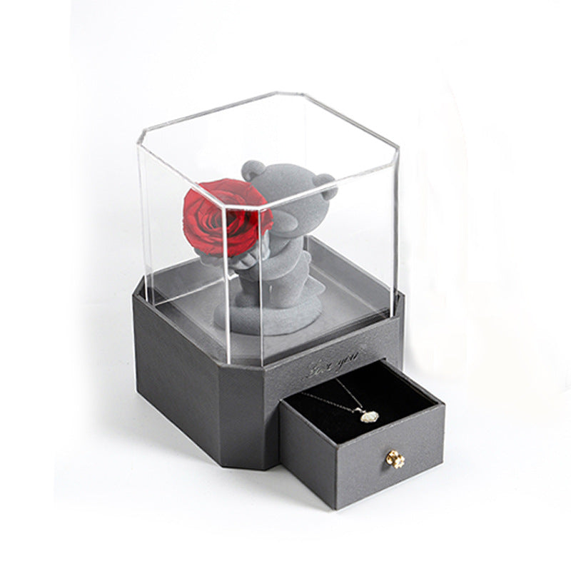 Flocking Bear Gift Box Valentine's Day