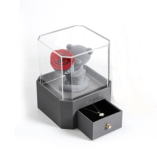 Flocking Bear Gift Box Valentine's Day