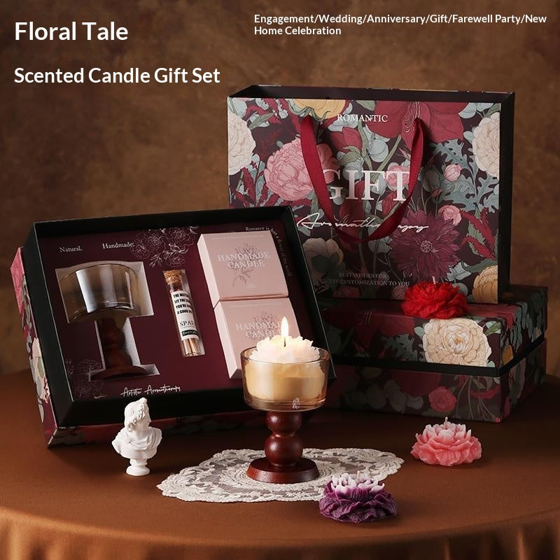 Blossom Tales Creative Valentines Day Aromatherapy Candle Gift Set