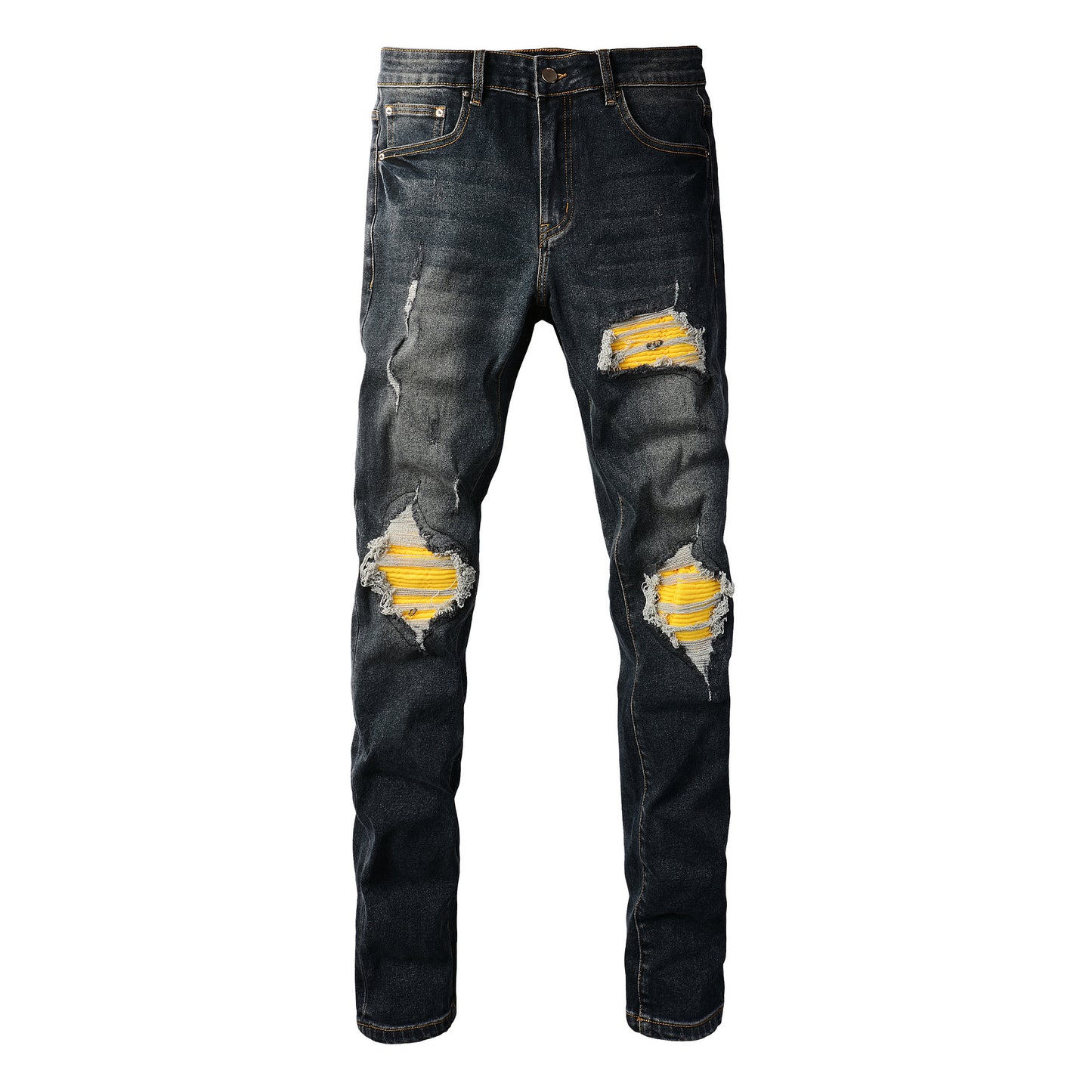 European And American Fashion Street Fashion Close-fitting And Slim-fitting Skinny Jeans