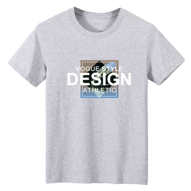 Men's Short-sleeved T-shirt Summer Ice Silk Casual Print Top