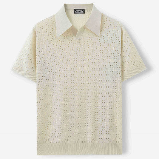 Fashion Dovetail Collar Tencel Men's Casual Sweater
