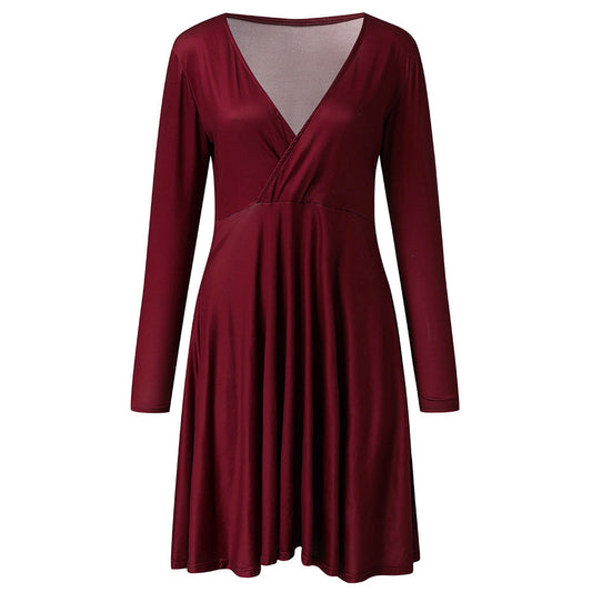 Dress Sexy A-line Draped Pure Color Femme Spring Mini Short