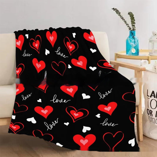 Valentine's Day Gift Small Love Holiday Gift Christmas Flannel Blanket