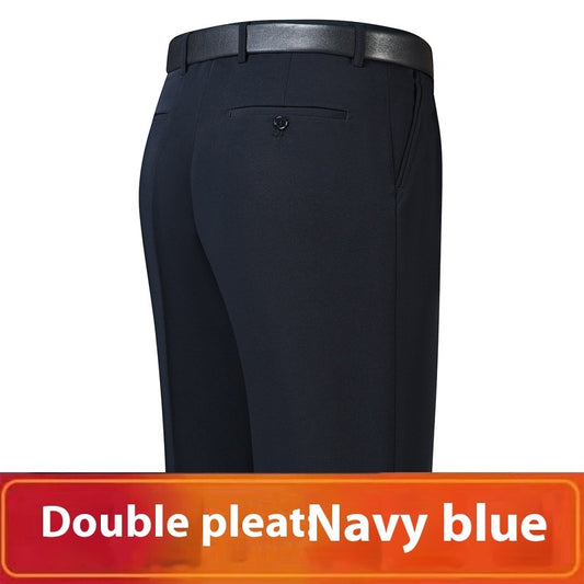 Men's Middle-aged And Elderly Suit Pants Plus-sized Plus Size High Waist