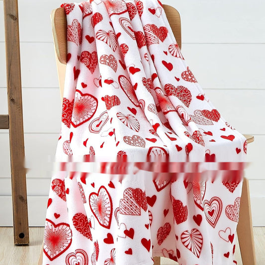 Valentine's Day Gift Small Love Holiday Gift Christmas Flannel Blanket