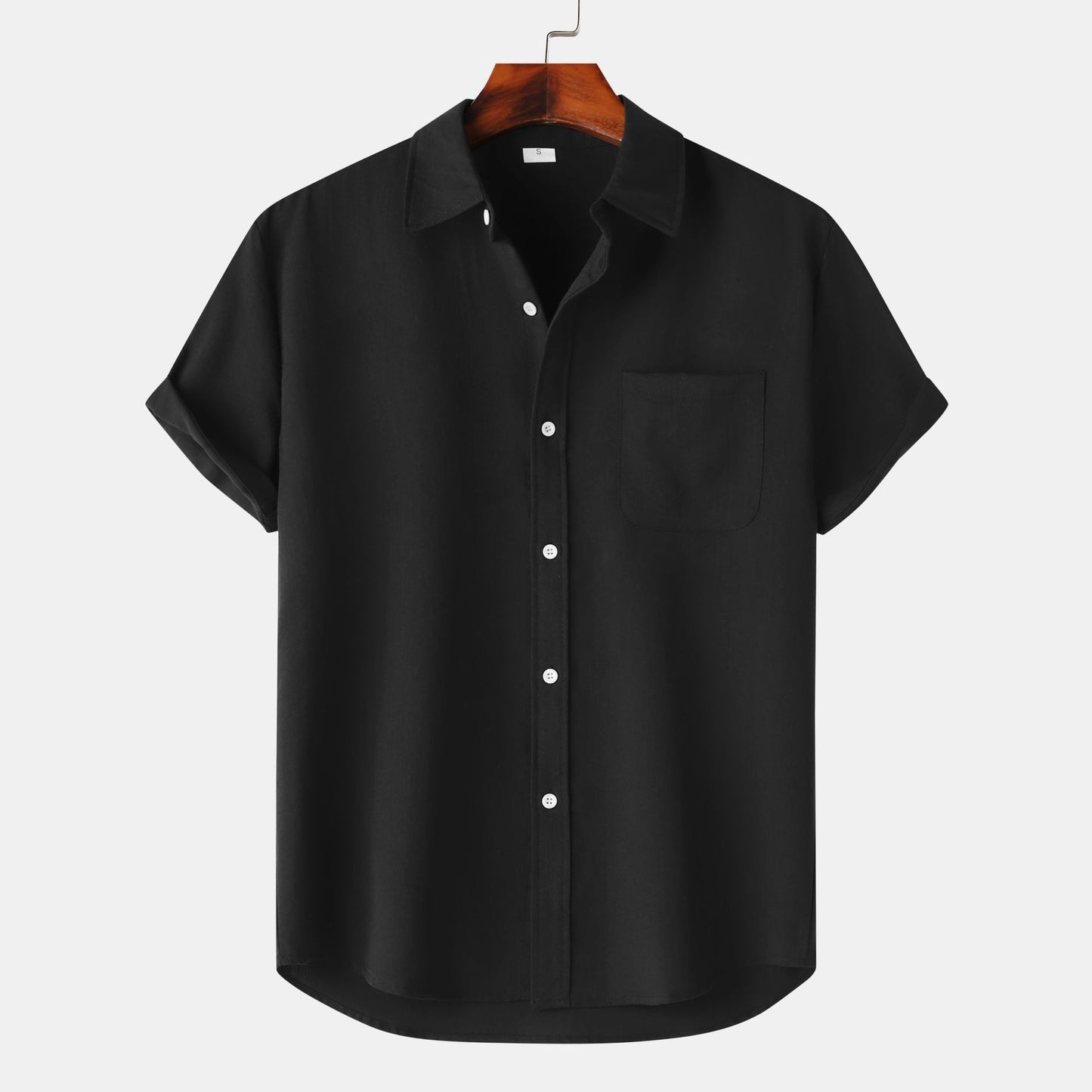 European And American Summer Short Sleeve Casual Cardigan Men's Shirt