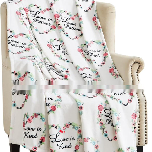 Valentine's Day Gift Small Love Holiday Gift Christmas Flannel Blanket