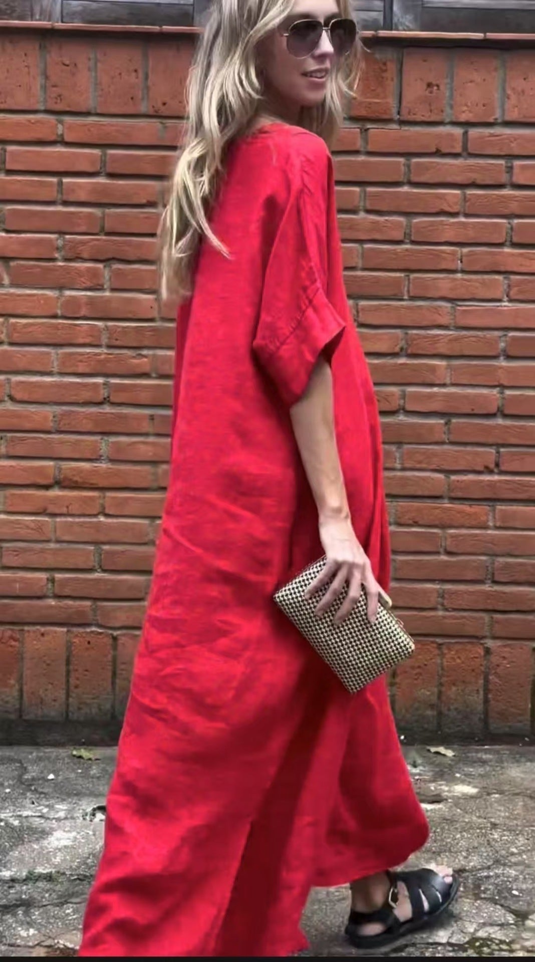 Chest Pleated Dress Slim Fit