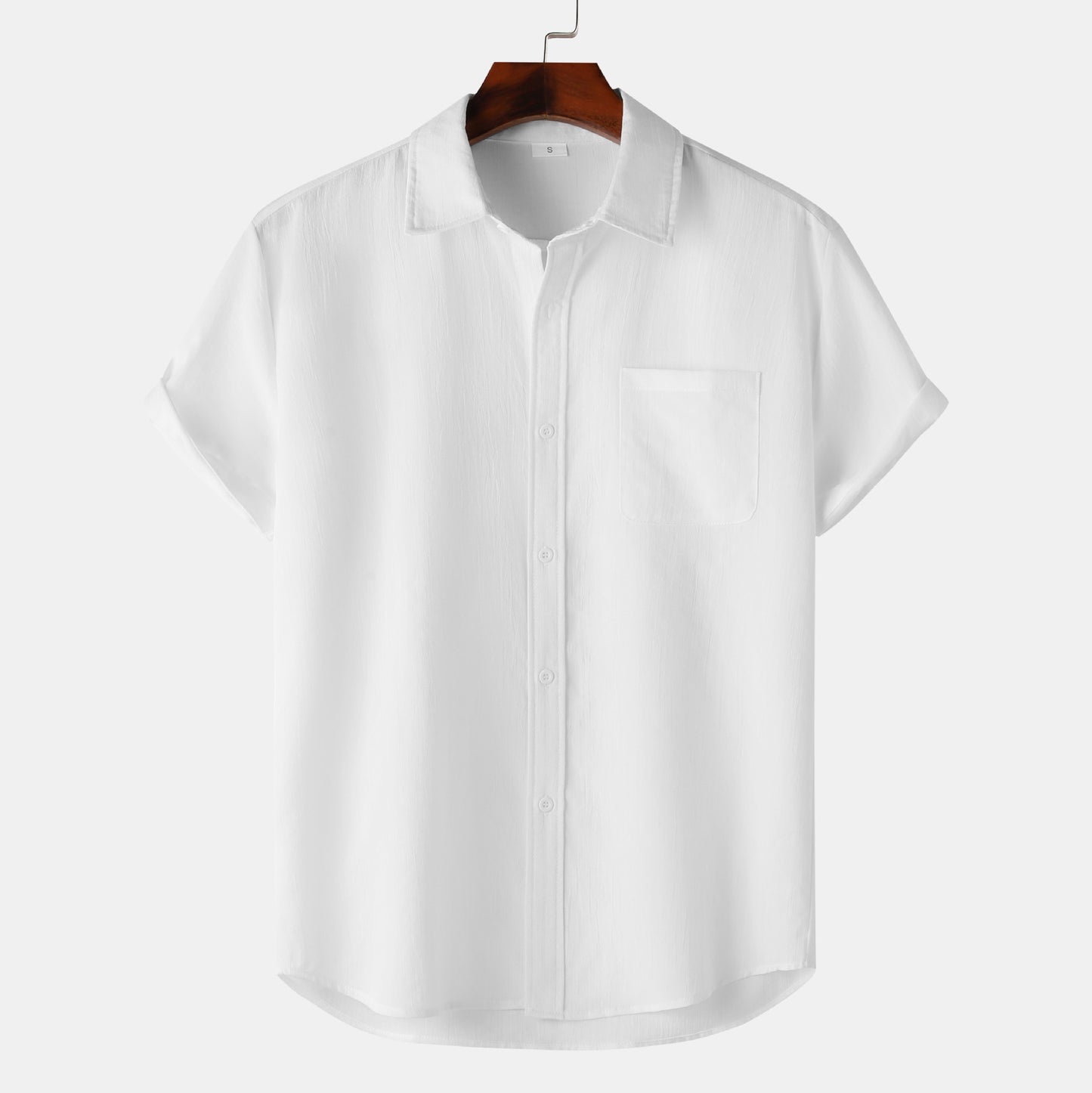 European And American Summer Short Sleeve Casual Cardigan Men's Shirt