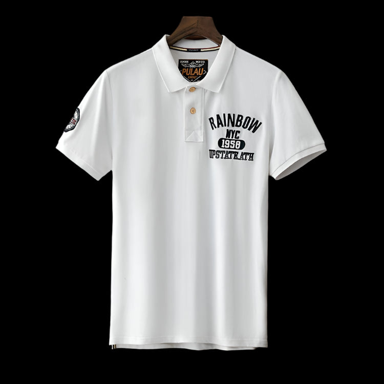 Summer Casual Men's Slim-fitting Simple Lapel Short Sleeve T-shirt