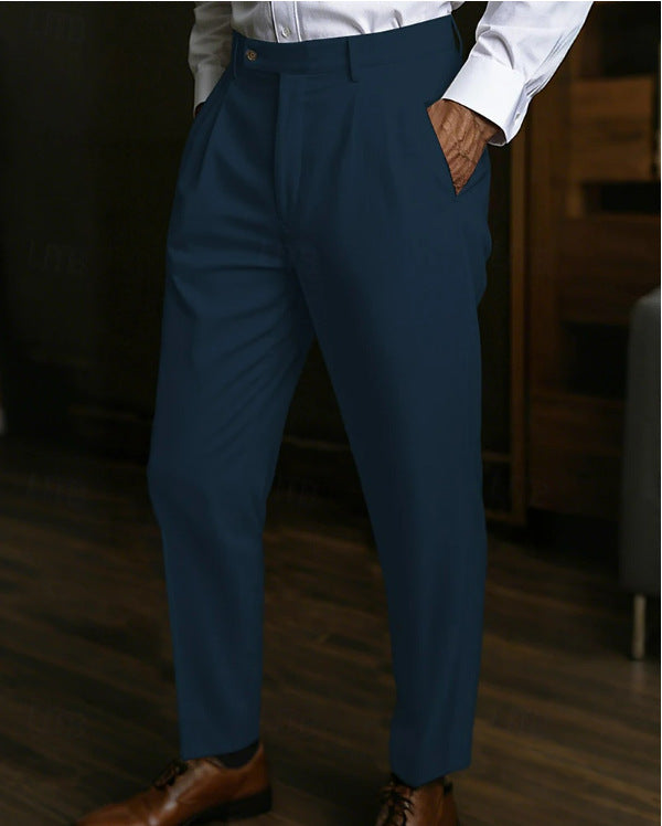 Men's Linen Pocket Flat Comfortable Breathable Trousers