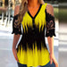 Women's Positioning Printed Lace Sleeve Pullover Shirt