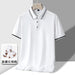 Men's Short-sleeved T-shirt Full Cotton Thin Section Business Lapel