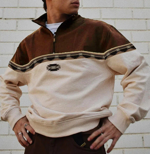 Men's Street Sports Fashion Round Neck Sweater