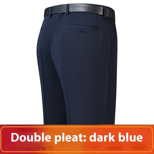 Men's Middle-aged And Elderly Suit Pants Plus-sized Plus Size High Waist