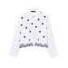 European And American Street Fashion Long Sleeve Embroidered Solid Color Shirt