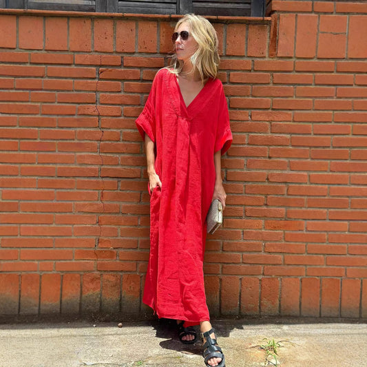 Chest Pleated Dress Slim Fit