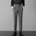 Mens Slim-Fit Straight-Leg Trousers In British Style