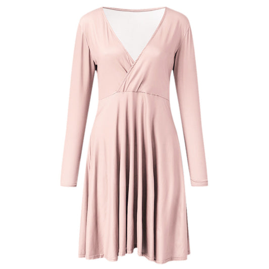 Dress Sexy A-line Draped Pure Color Femme Spring Mini Short