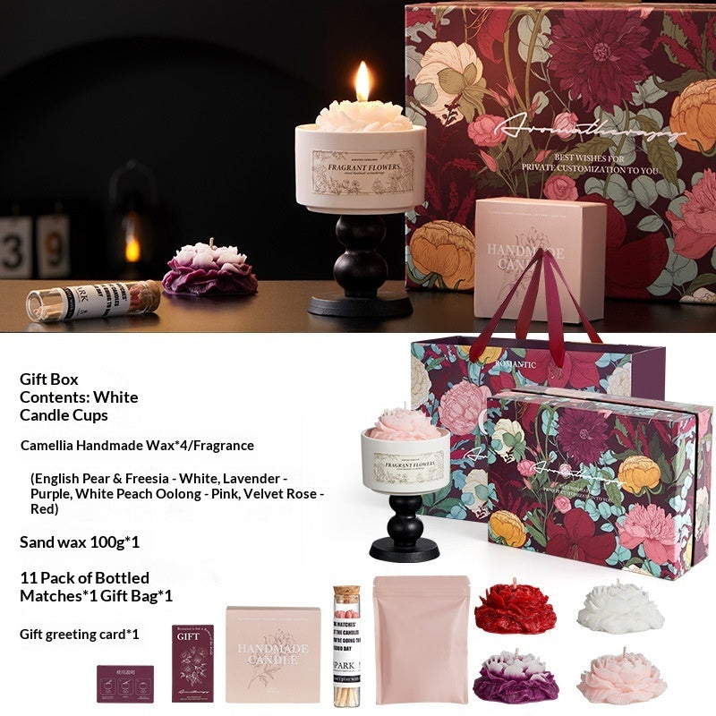 Blossom Tales Creative Valentines Day Aromatherapy Candle Gift Set