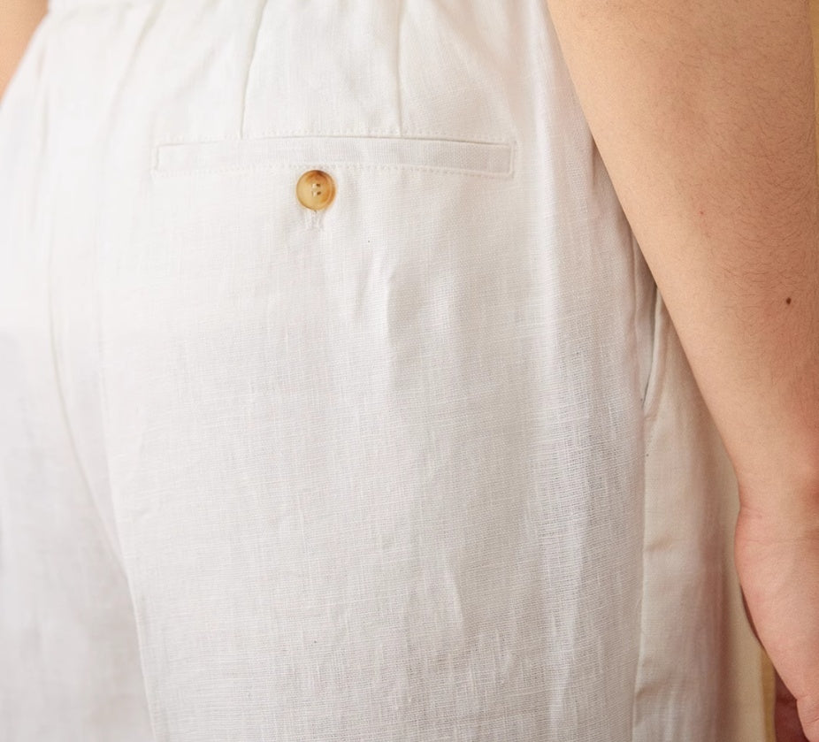 Loose High Waist Lace-up Trousers With An Elasticated Waist Casual Breathable Old Money Style Trousers