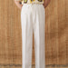 Loose High Waist Lace-up Trousers With An Elasticated Waist Casual Breathable Old Money Style Trousers