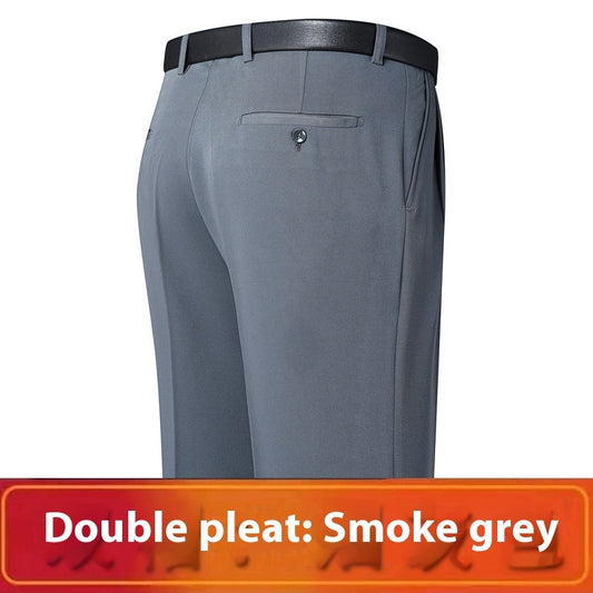 Men's Middle-aged And Elderly Suit Pants Plus-sized Plus Size High Waist