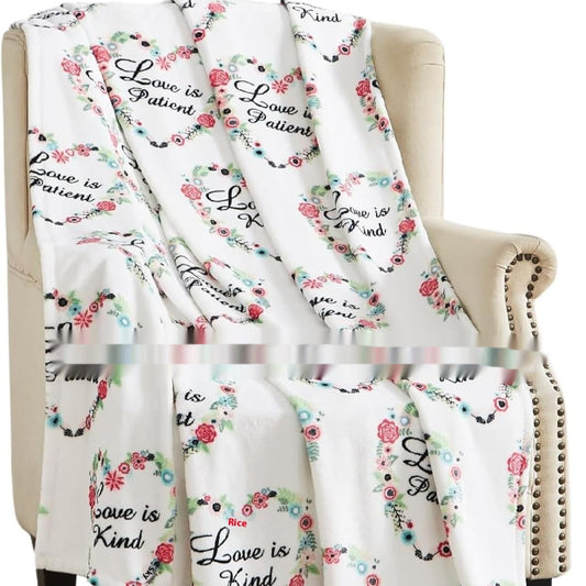 Valentine's Day Gift Small Love Holiday Gift Christmas Flannel Blanket