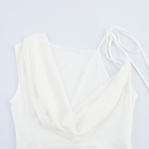 Swing Collar Sheath Sexy Chiffon Dress