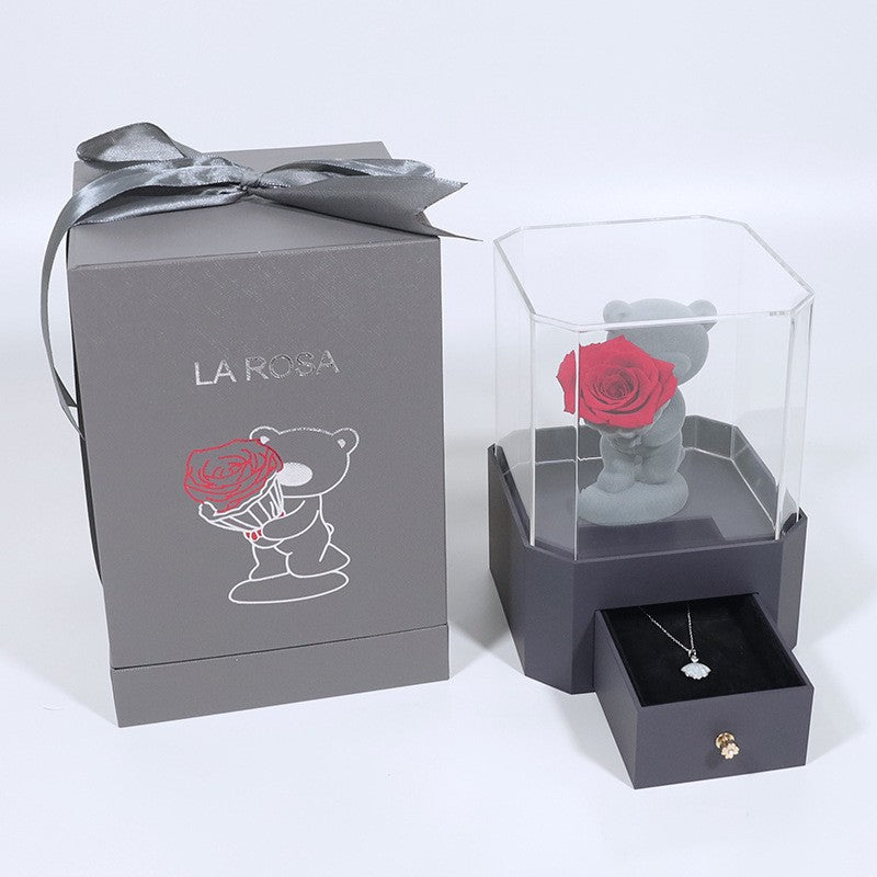 Flocking Bear Gift Box Valentine's Day