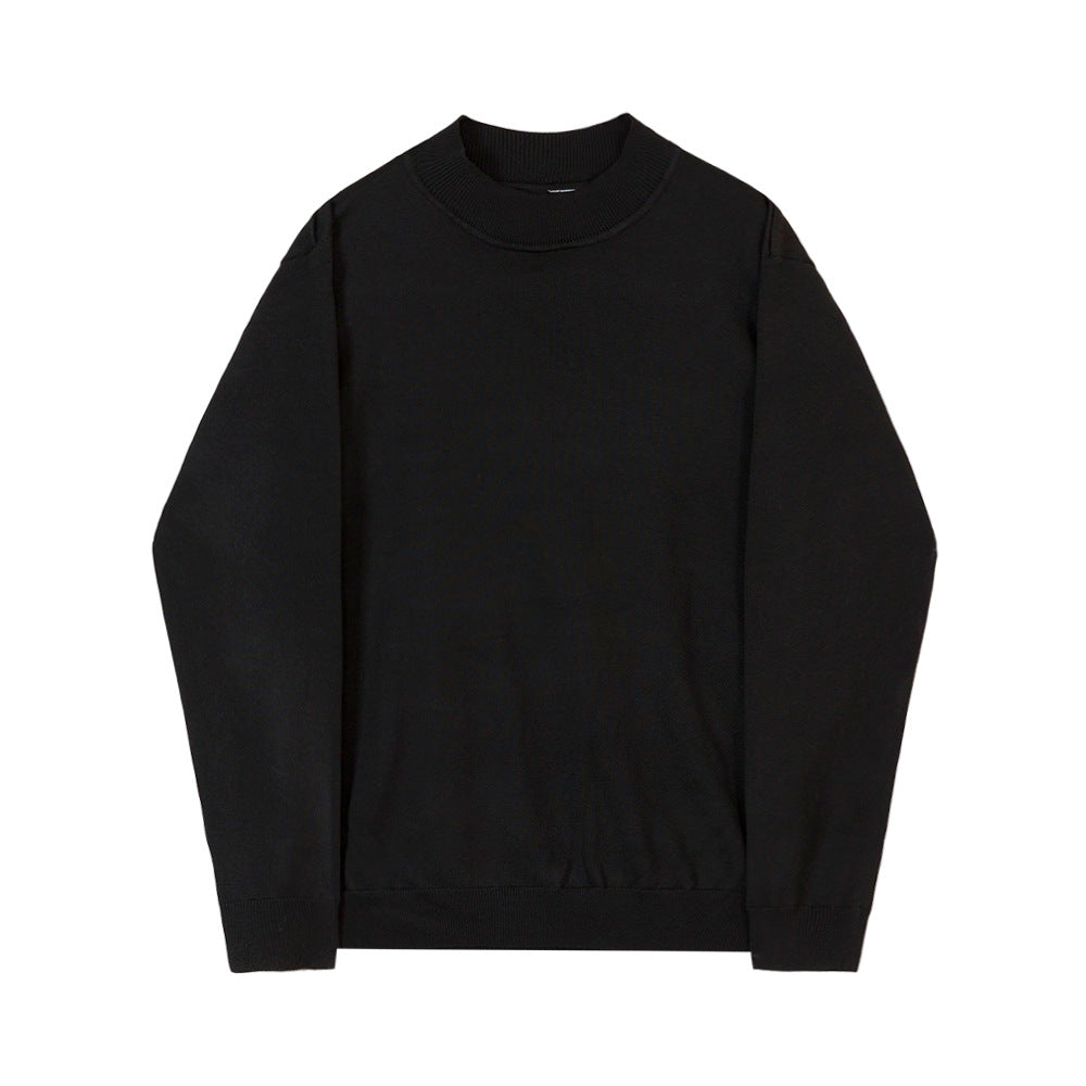 All-match Bottoming Shirt For Men Mock Neck Sweater