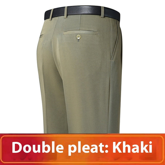 Men's Middle-aged And Elderly Suit Pants Plus-sized Plus Size High Waist
